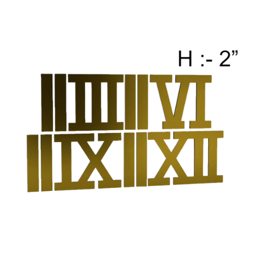 2" Gold 4 Num & 8 Sticks Acrylic Cutout