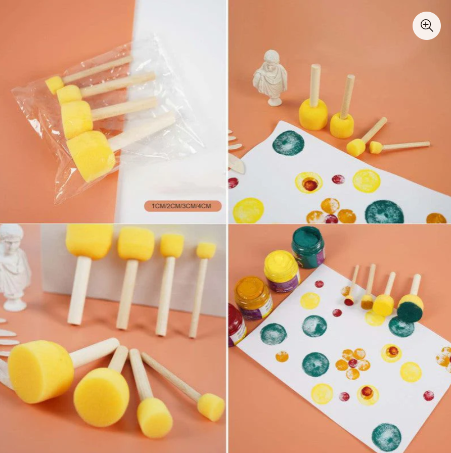 4Pc Yellow Sponge Dabbing Tool