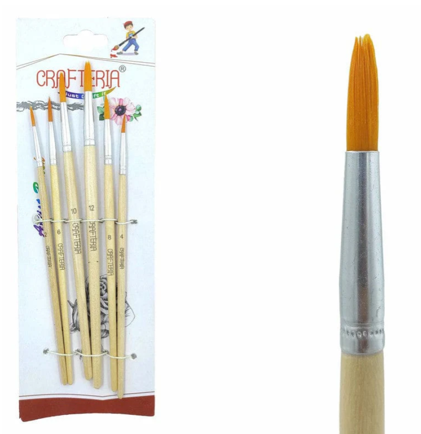 6Pc Round Brush Set