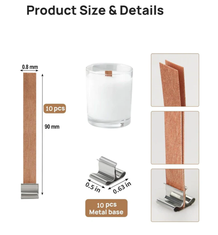 Wooden Wick + Holder