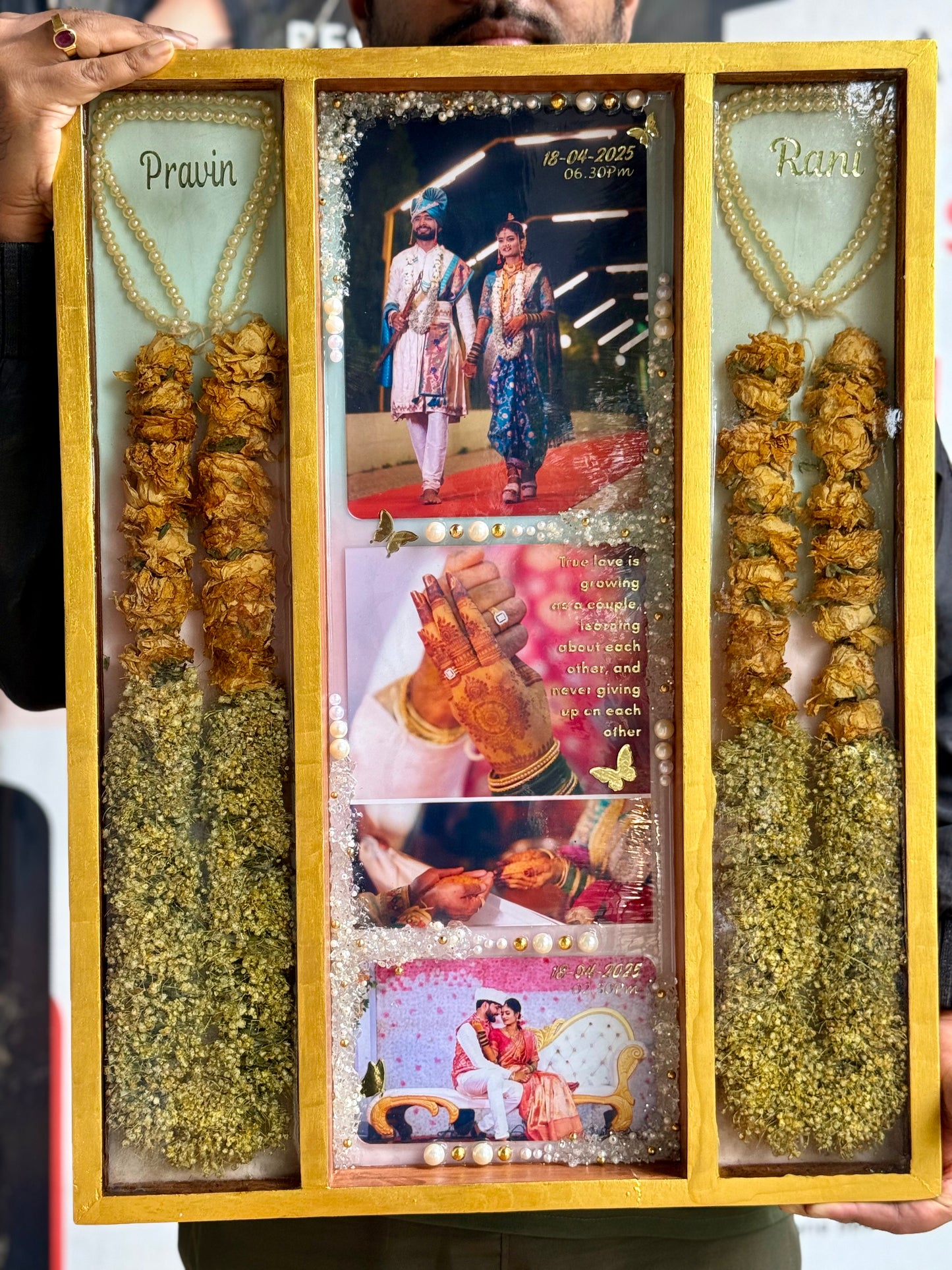 Whole Varmala Preservation (no breaking or folding of Varmala)